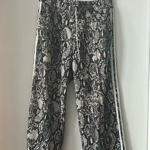 Wide leg adidas track pants